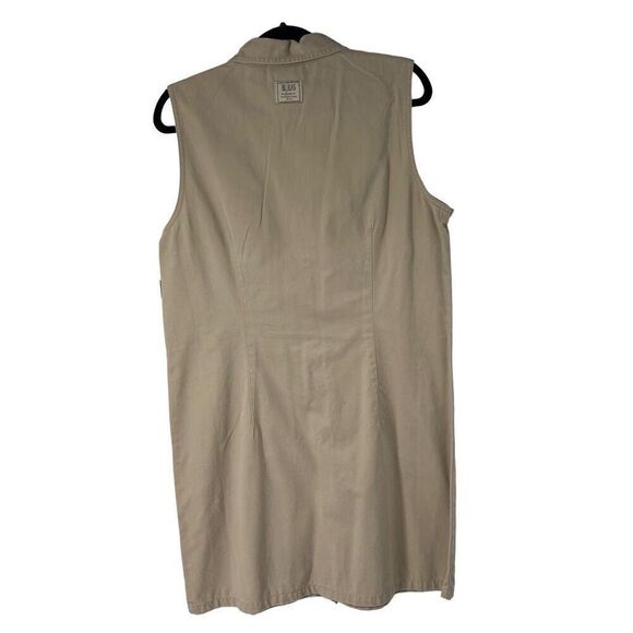 Bill Blass Khaki Collared Button Up Dress NWT Sz L‎ Vintage Women’s - Picture 2 of 6